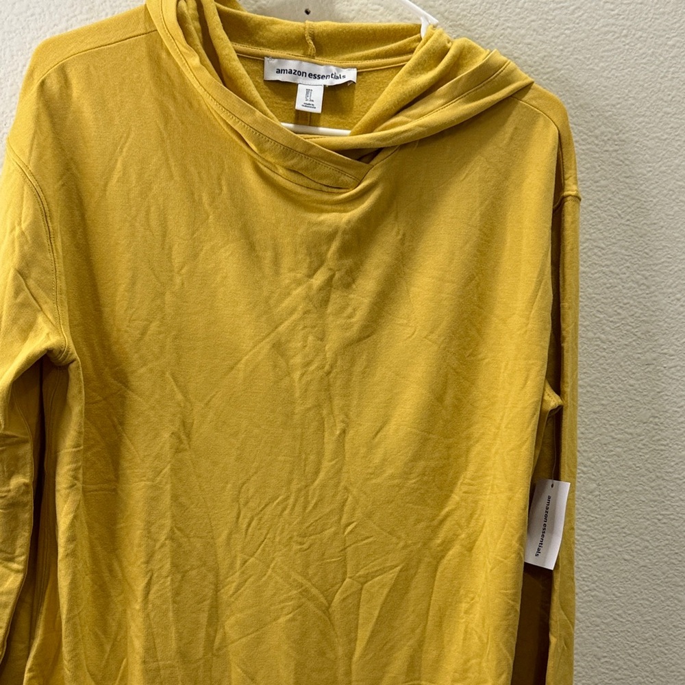 Amazon Essentials Yellow Hooded Shirt